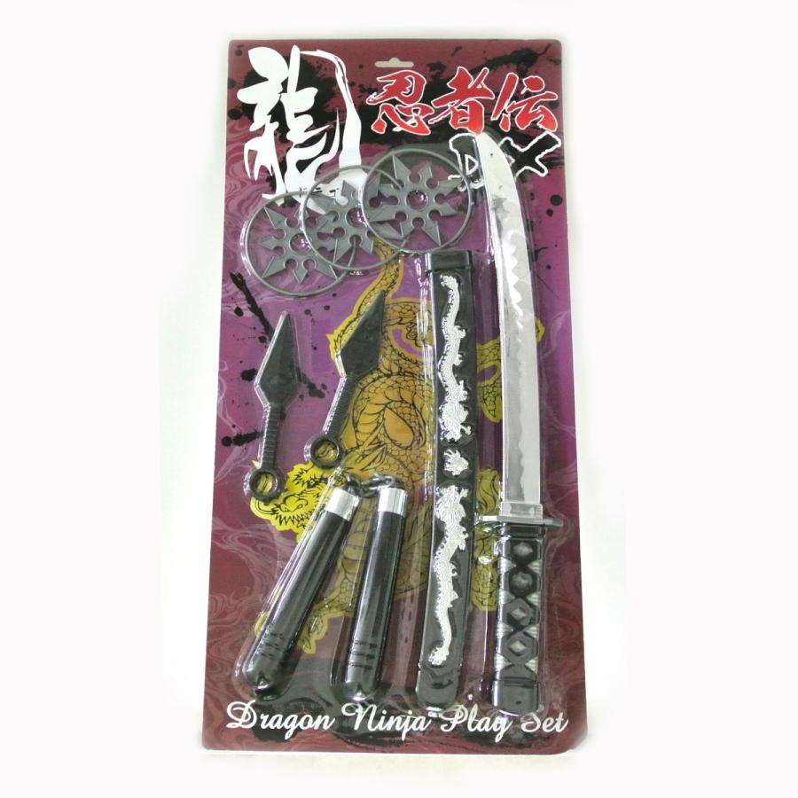 なりきりグッズ ドラゴン忍者伝セット DX 忍者刀・ヌンチャク・手裏剣