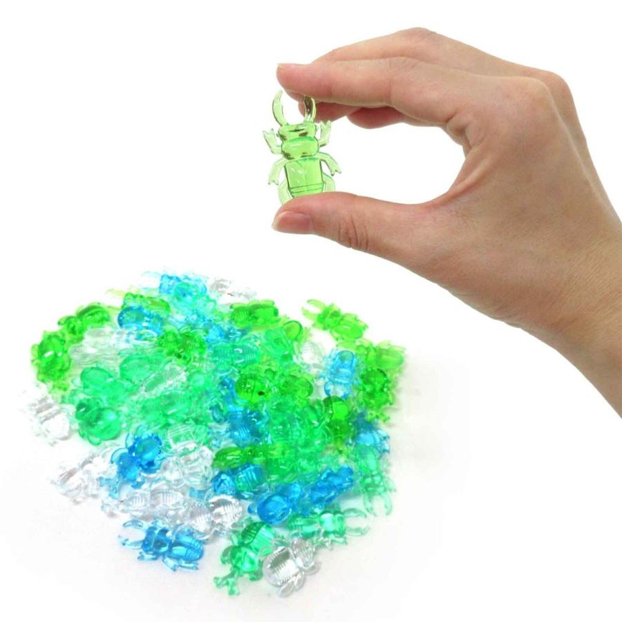 カラー宝石 おもちゃ クラッシュアイス カブトムシ＆クワガタ グリーン