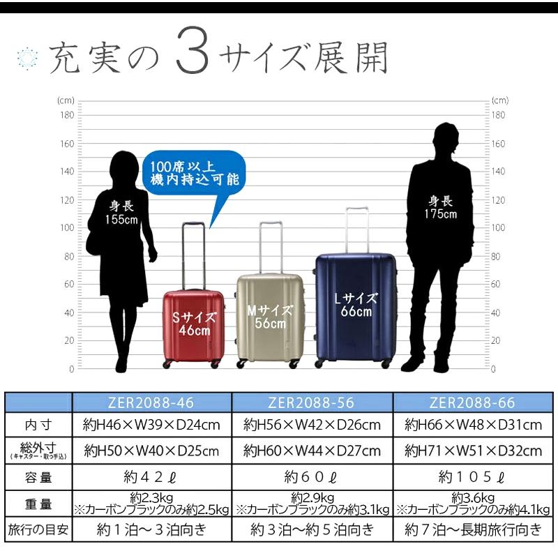 ZERO GRA 送料無料 正規品 スーツケース シフレ siffler 60L キャリー