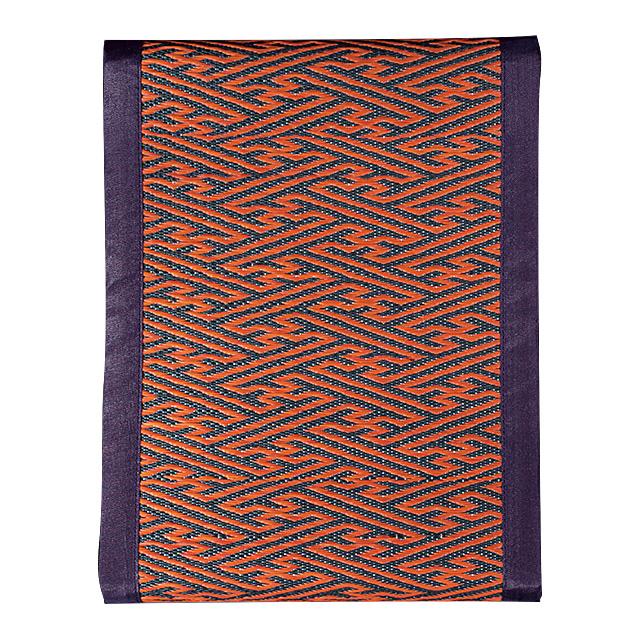 仏壇屋 滝田商店 胡床(こしょう) 角足 黒塗イグサ エンジ（床几