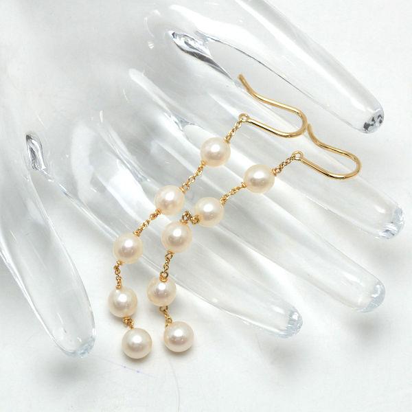 TIFFANY&Co.（ティファニー） パール バイザヤード チェーンピアス K18