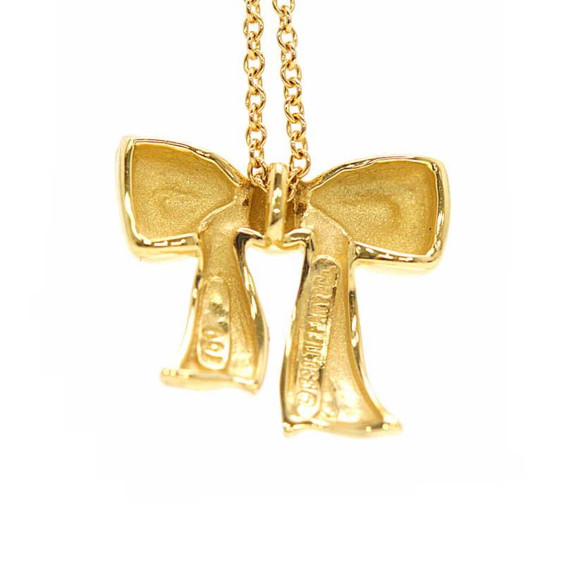 TIFFANY&Co.（ティファニー） ブルーボックスボウネックレス K18 18金