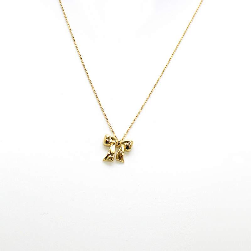 TIFFANY&Co.（ティファニー） ブルーボックスボウネックレス K18 18金