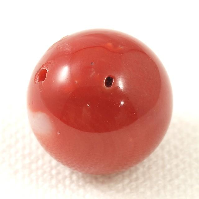 天然サンゴ ルース 裸石 7.628ct 球形 赤珊瑚 さんご レッドコーラル