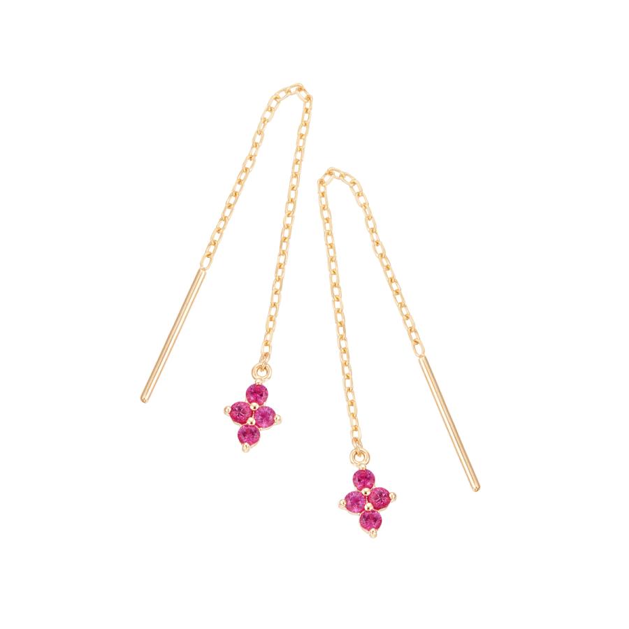 ジュエリーツツミ K10イエローゴールドルビーピアス : ジュエリー