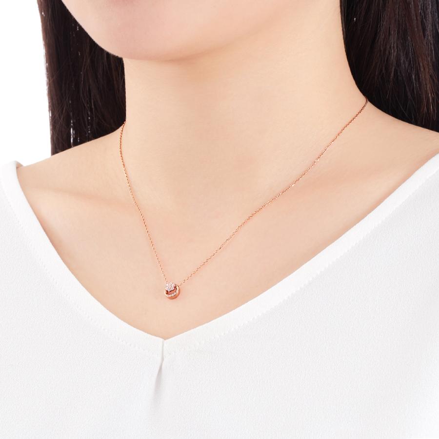 ジュエリーツツミ K10ピンクゴールドダイヤモンドネックレス