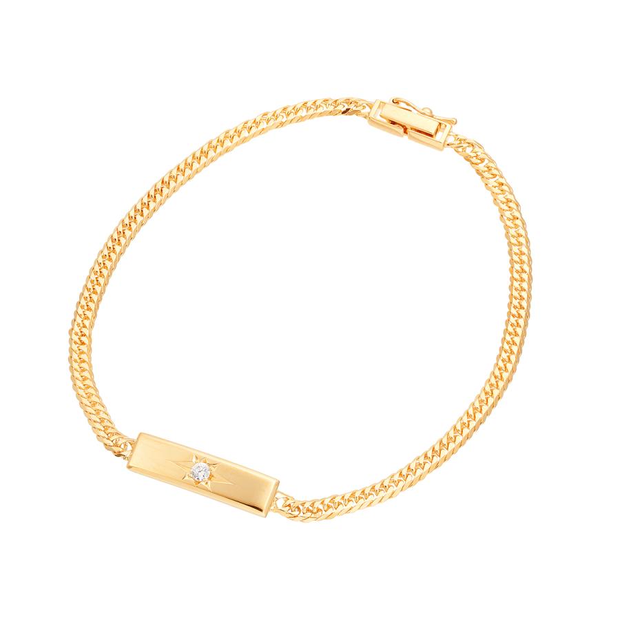 ジュエリーツツミ K18イエローゴールドダイヤモンドブレスレット