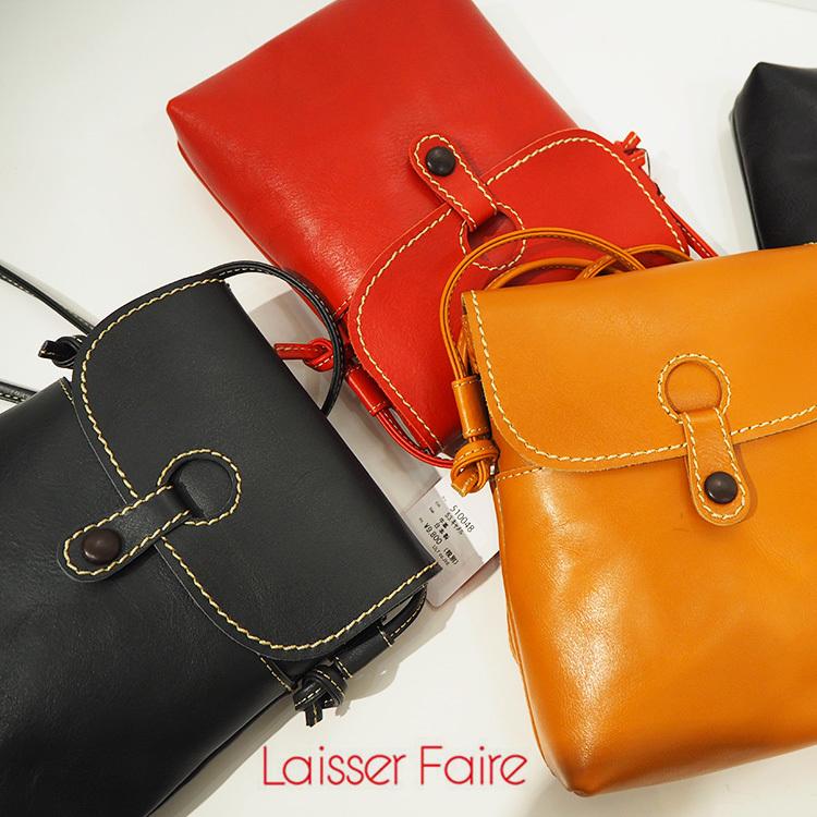 リリー LILY レッセフェール 本革 レザー ヴォルフ 牛革 縦型 フラップ