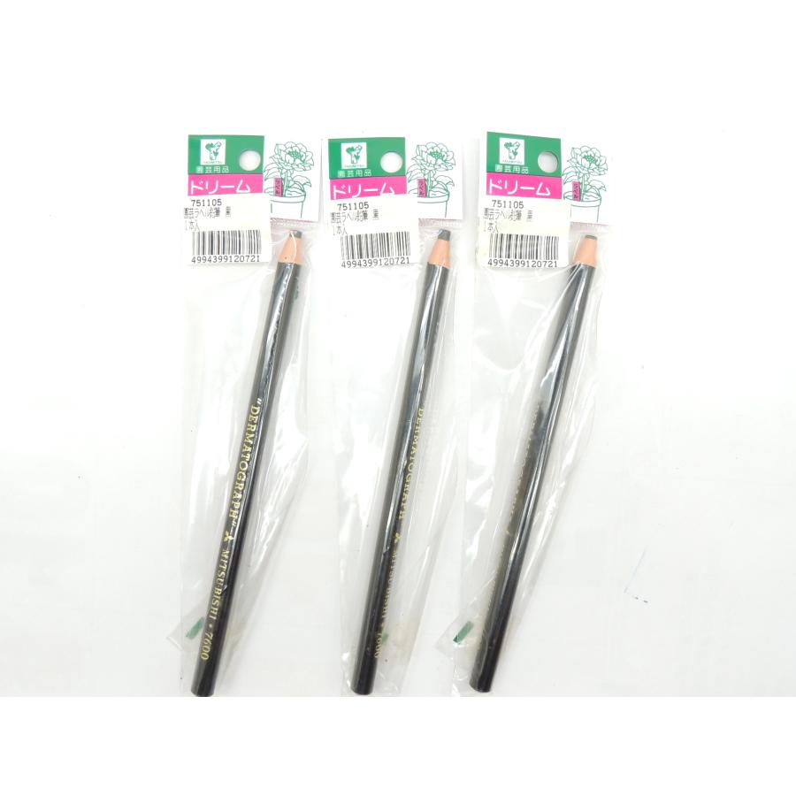 八木光 ドリームラベル 園芸ラベル鉛筆 黒 3本セット ダーマトグラフ