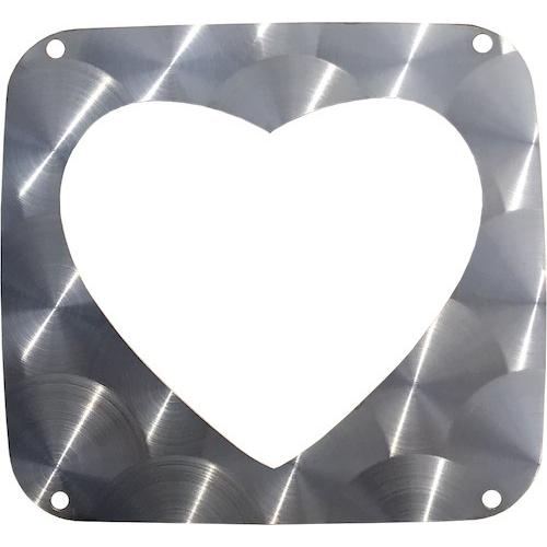 FU用ステンレスハート型テールレンズカバー（鏡面・ウロコ）（ICHIKO