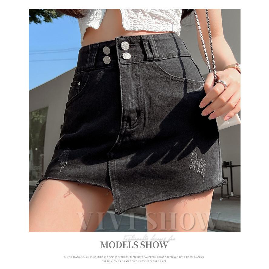 ラップキュロット レディース デニム キュロットスカート 半ズボン