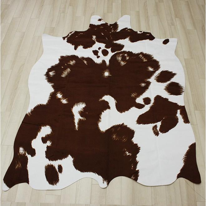 カウハイド フェイク ラグ マット 牛柄 牛革調 ゼブラ 柄 アニマル
