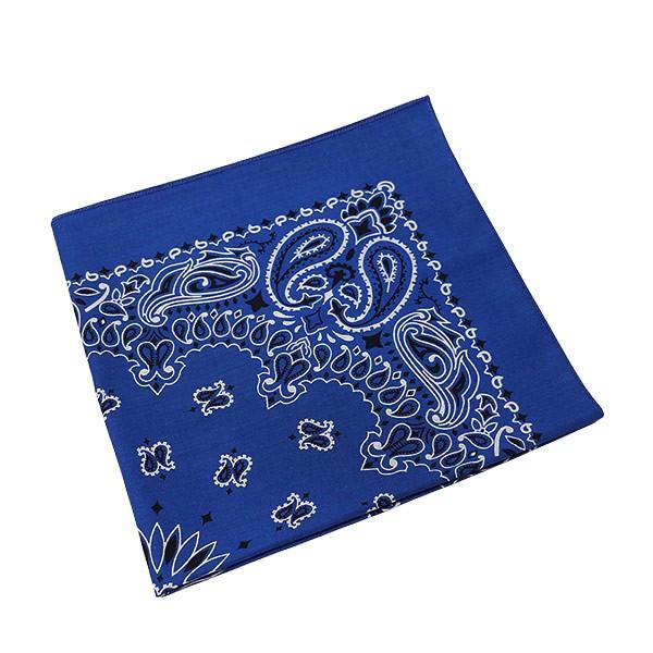 ペイズリー柄 バンダナ 55×55cm ＜全35色＞ 大判 ハンカチ スカーフ 綿