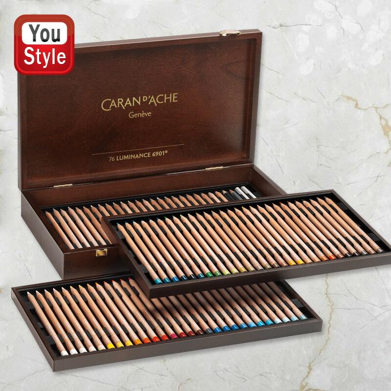 CARAN d'ACHE（カランダッシュ） 油性色鉛筆 ルミナンス 76色セット 木