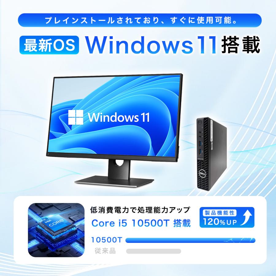 OptiPlex 【整備済み品】Dell デル Optiplex 3080 軽量 Micro 第10世代
