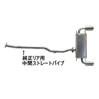 パワークラフト パイプ 純正リアマフラー用 中間ストレートパイプ