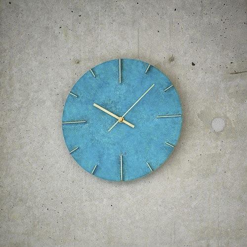 Lemnos（レムノス） 掛時計 Quaint(クエィント) 斑紋青銅色(グリーン