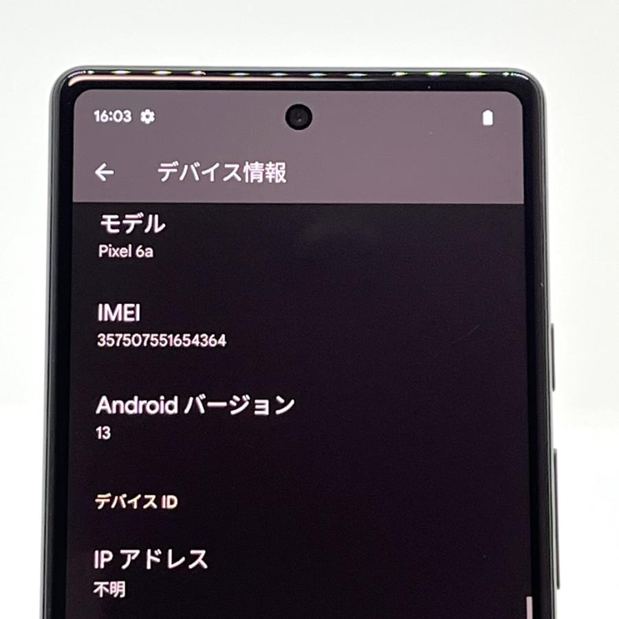 Google Pixel 【美品】Google 6a 128GB / 6GB [Charcoal] au SIMフリー