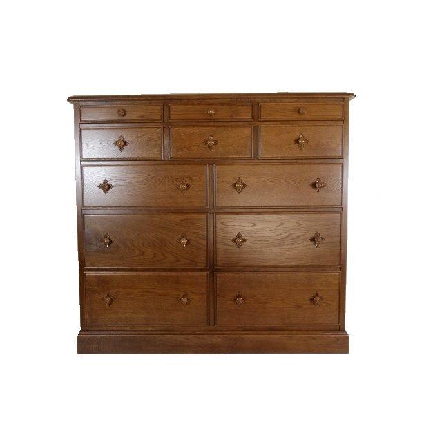 勇峰工芸（新） 雅 花柄キャビネット ナラ材家具 北海道手作り家具