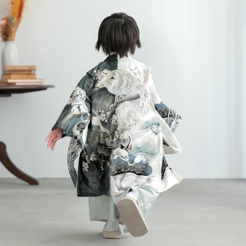 七五三 着物 レンタル 753 5歳 男の子 華徒然 ブランド着物 グレー