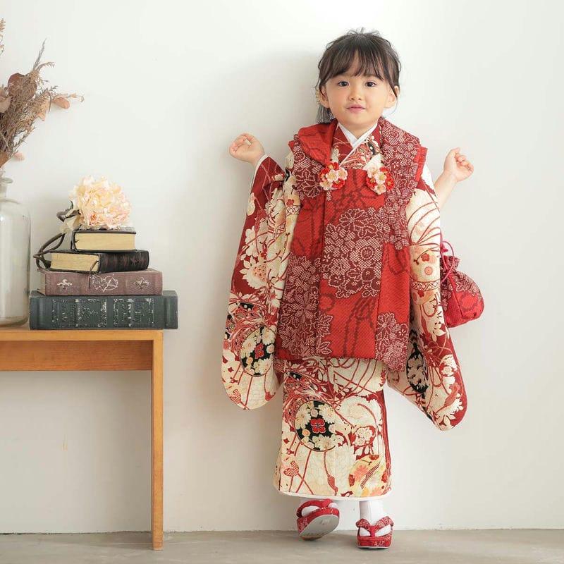 七五三 着物レンタル 3歳 753 華徒然 ブランド着物 女の子 フルセット