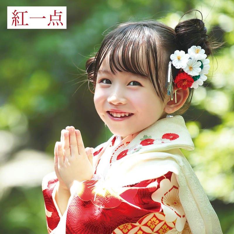 七五三 着物レンタル 3歳 753 紅一点 ブランド着物 女の子 フルセット