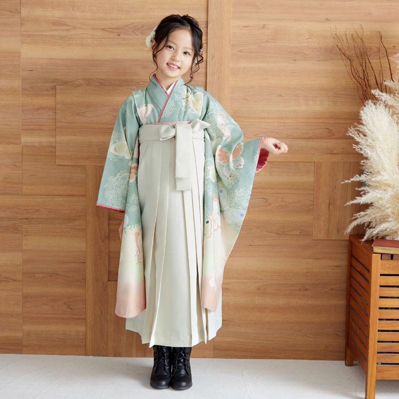 袴 セット レンタル 女の子 卒園式 JILL STUART 薄緑 蝶々 幼稚園
