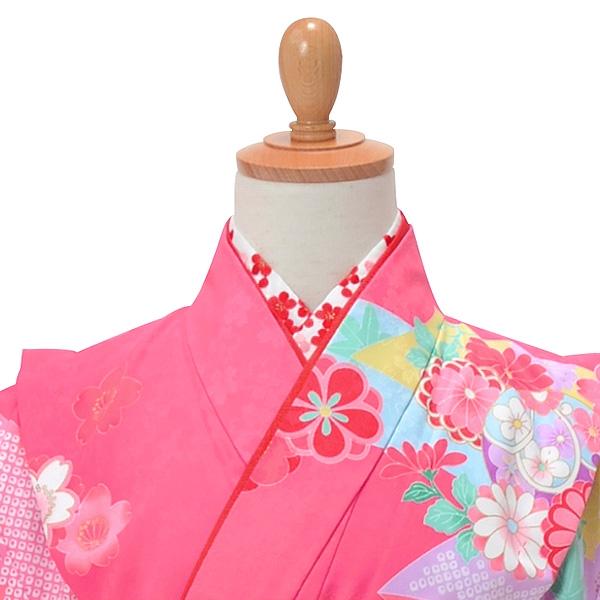 七五三 7歳着物 レンタル フルセット ピンク 花熨斗目☆ 女の子 七歳