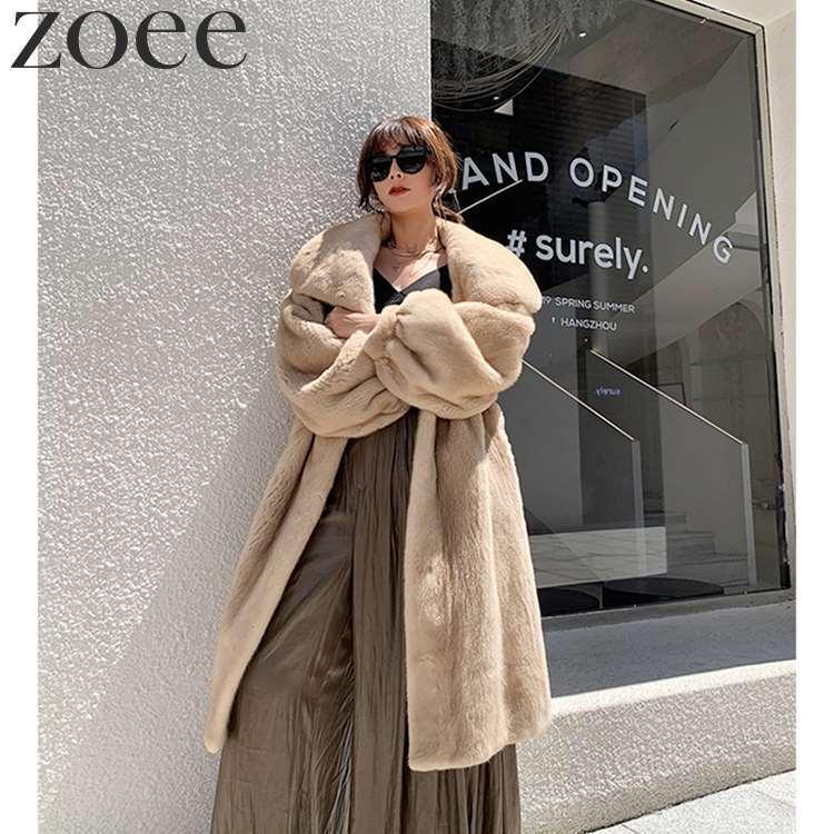 ミンクファーコート デンマーク産ミンクファー使用 ロング丈