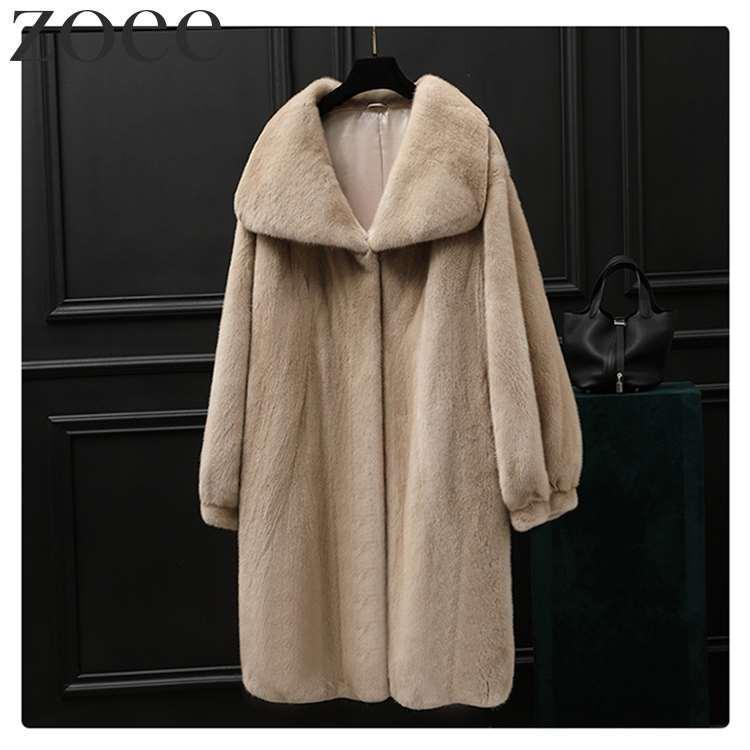 ミンクファーコート デンマーク産ミンクファー使用 ロング丈