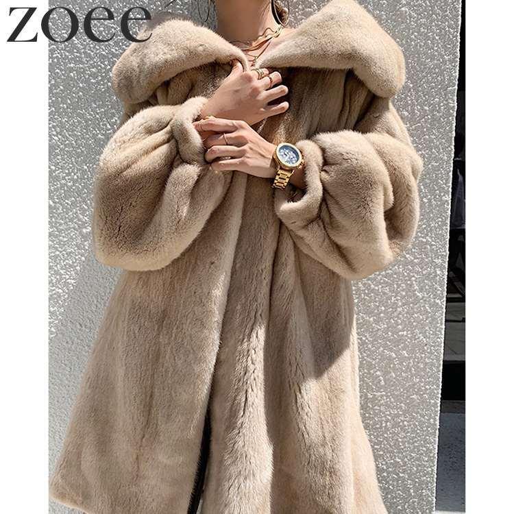 ミンクファーコート デンマーク産ミンクファー使用 ロング丈