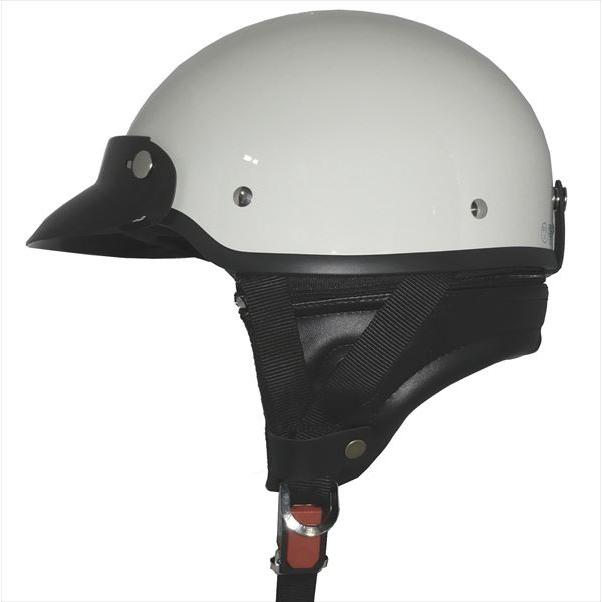 ザワキタ 再入荷！ZK-600 バイザー付きハーフジェット(ホワイト）特別