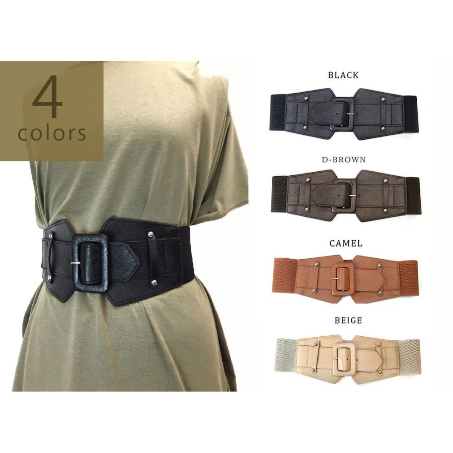 adia コルセットベルト レディース 太い 幅広 ゴム サッシュ ブラック