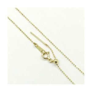 K18YG スライドアジャスター付 カットボール チェーン 45cm