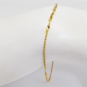 即納 K18ゴールド 18金 ツイストチェーン デザインブレスレット