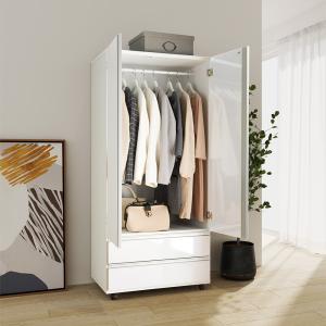 dinos（ディノス） 1台でスッキリハンガーラック 扉付き・幅75cm 衣類