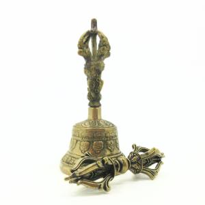 希少 ガンター（金剛鈴）とヴァジュラ（金剛杵）、宝匣セット 仏教美術