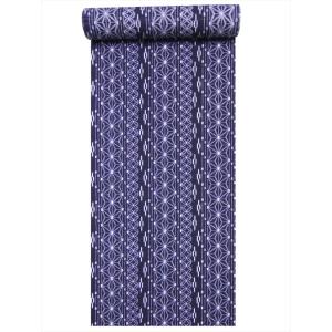 久留米絣 反物 kr-47 グレー地・チョウ・ツバキ柄 : ゆかた反物の堀田