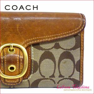 COACH（コーチ） 長財布 ソーホー ミニ シグネチャー ブラウン 茶