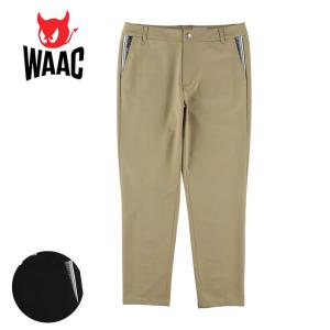 WAAC ゴルフ ワック ロゴエンボス起毛ジャカード長袖モックネック