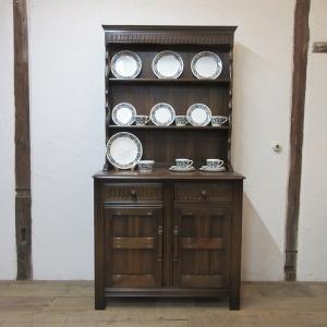 イギリス アンティーク 家具 カップボード 飾り棚 食器棚 キッチン