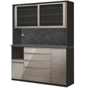 ニトリ（NITORI） 幅157cm キッチンボード(ラピス2BK157 ブラック