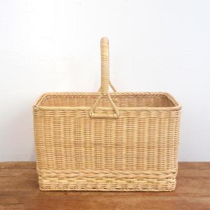 松野屋 日本製 籐コヅツ 買物かご かごバッグ カゴ 生成B-S バスケット