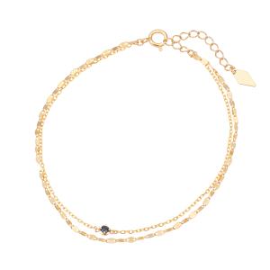 ジュエリーツツミ K10イエローゴールドグリーンアメシストブレスレット