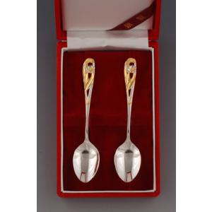 銀食器カトラリー「ニュークラウン」スプーン2本セット・銀製品・ : 銀