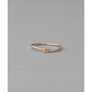 ete（エテ） 指輪 リング 「レイヤード」 K10YG クロス バイカラー