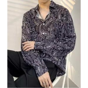 B.I.D. ブラウス シャツ 「バンダナ柄長袖シャツ/ペイズリー柄
