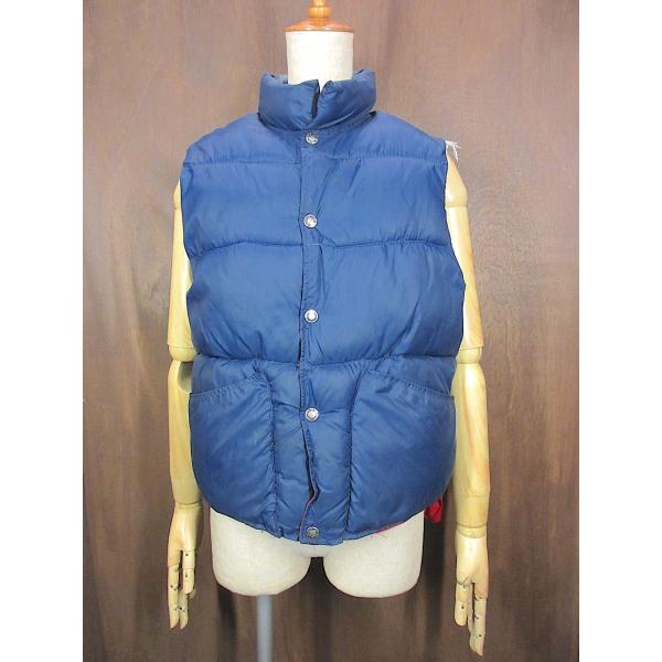 ビンテージ70's○RED HEADリバーシブルダウンベスト紺×赤○251124z2-m