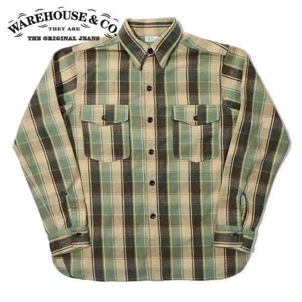 WAREHOUSE（ウエアハウス） 3022 FLANNEL SHIRTS WITH CHINSTRAP H柄