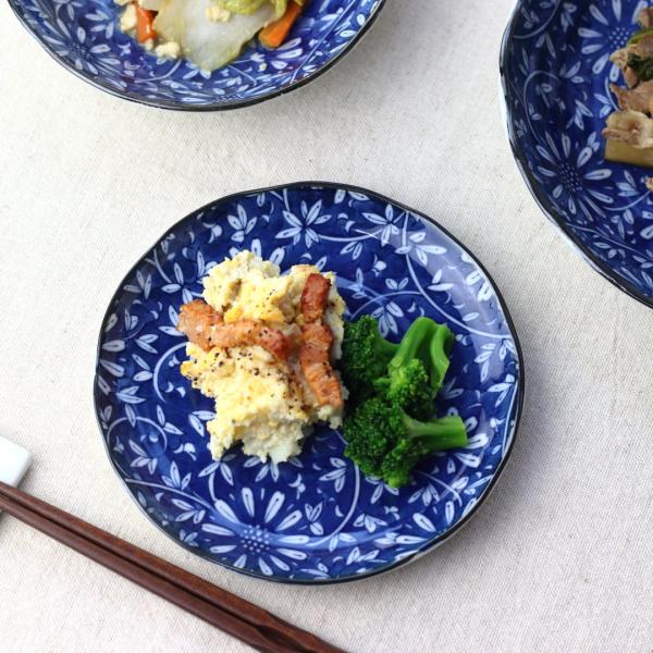 藍華 取り皿 16.5cm 日本製 美濃焼 5寸皿 青 ブルー 青い皿 藍染 食器